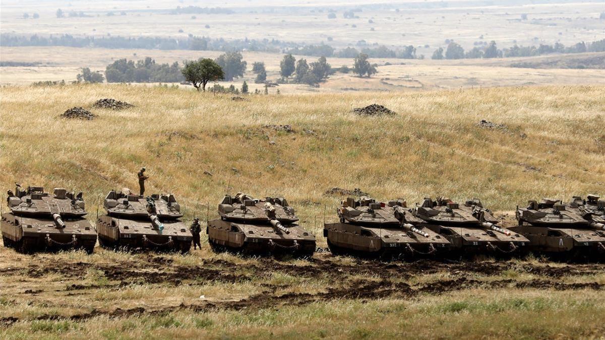 tanques israelís en el golán