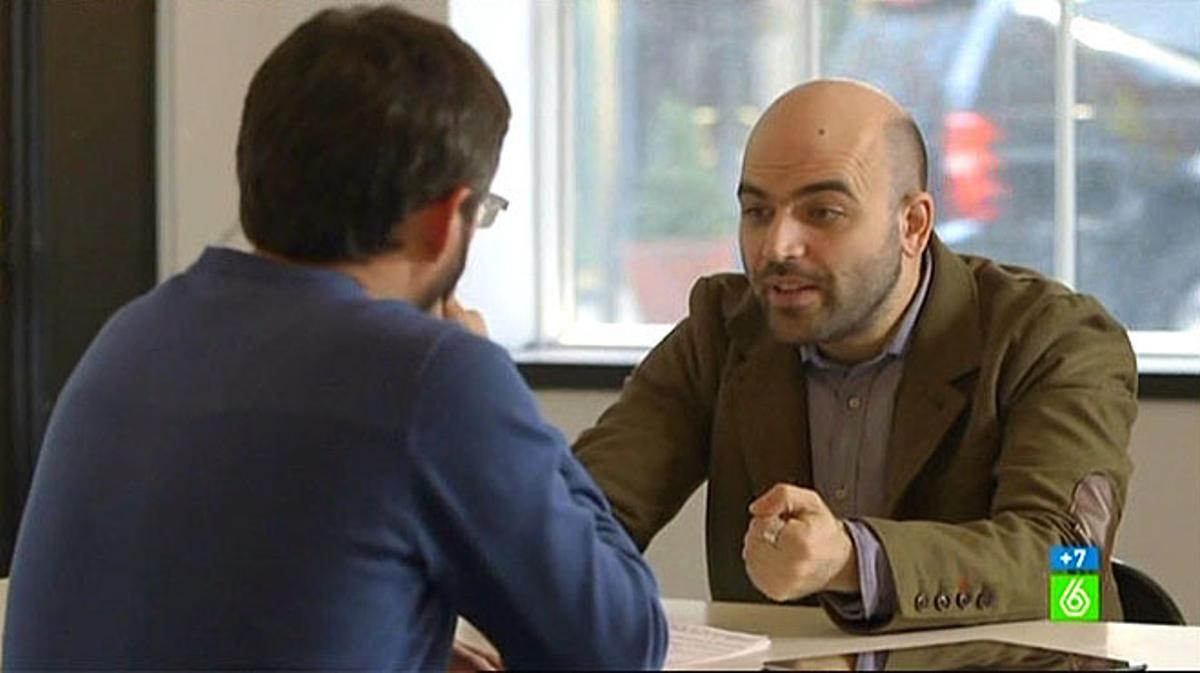 Roberto Saviano, amb Jordi Évole a Nova York (‘Salvados’).