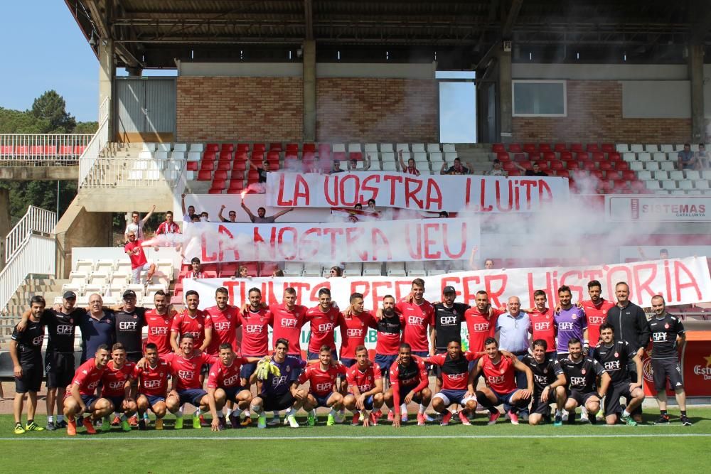 Darrer entrenament del Girona abans de rebre el Saragossa