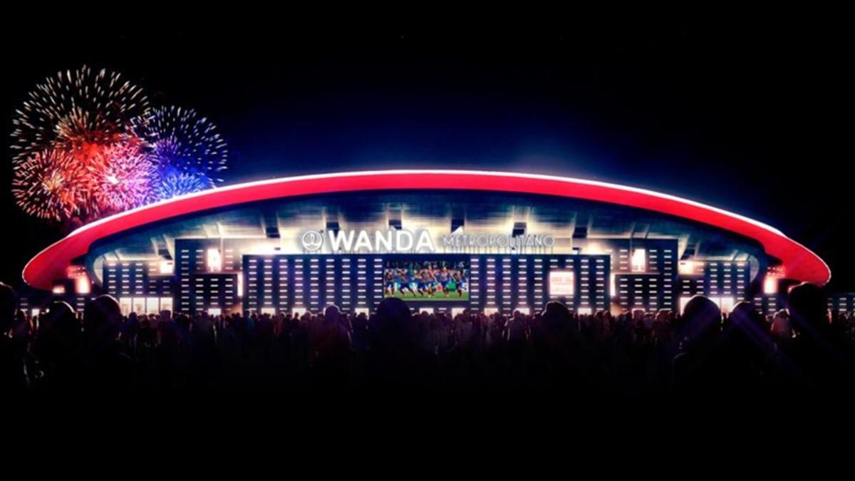 El Atlético ha dado el nombre del grupo chino Wanda -propietario del club- a su nuevo estadio