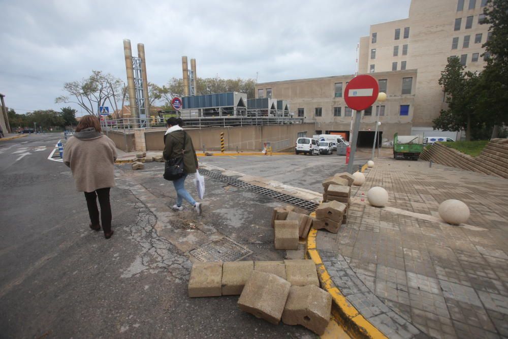 Así ha amanecido el hospital de Sant Joan tras la gota fría