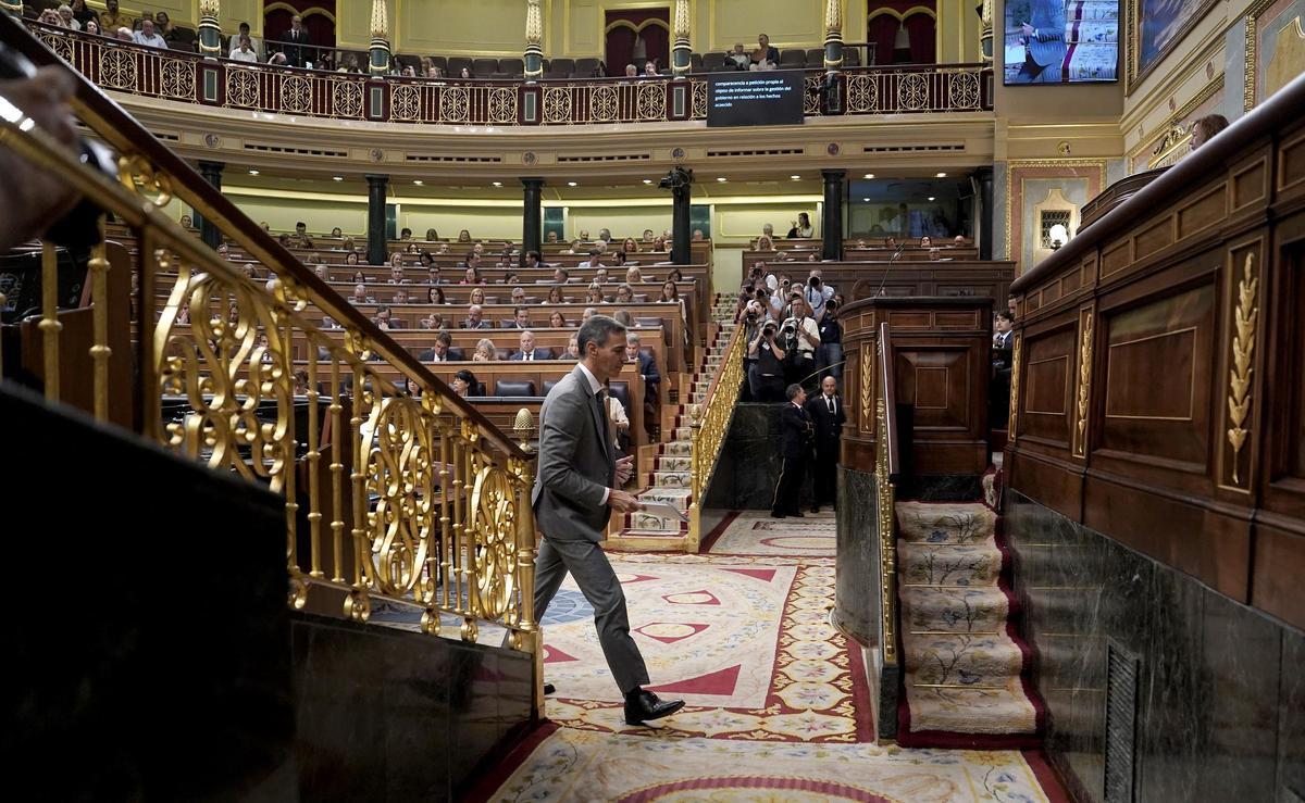 Comparecencia de Pedro Sánchez en el Congreso de los Diputados.