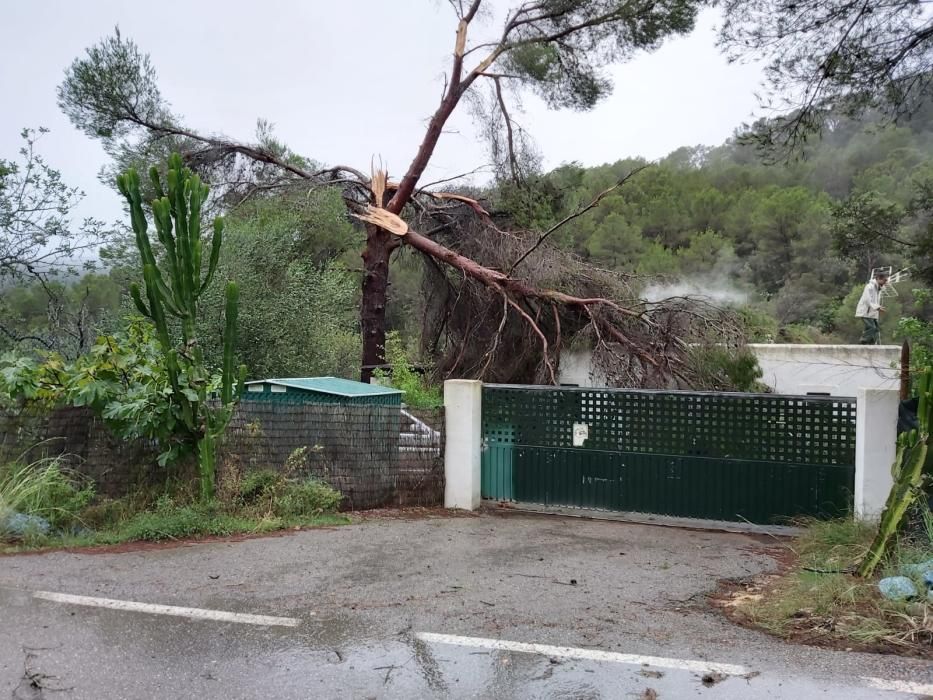 El temporal descarga sobre Ibiza y Formentera