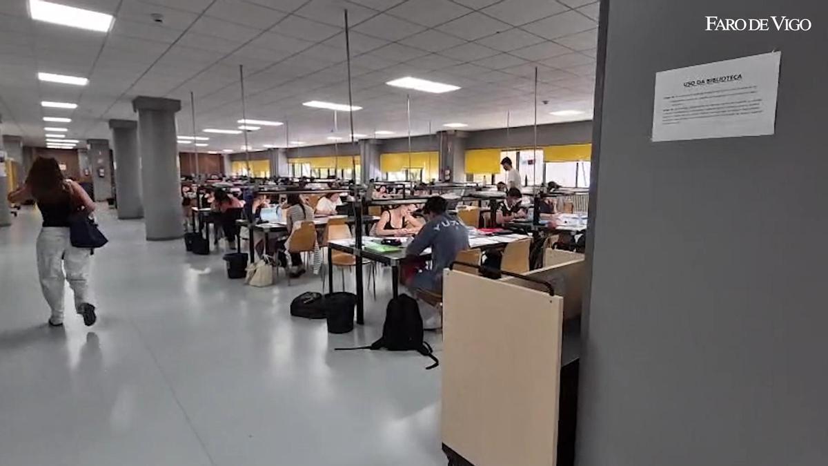 El estudiantado de Pontevedra apura las últimas horas antes de la PAU.