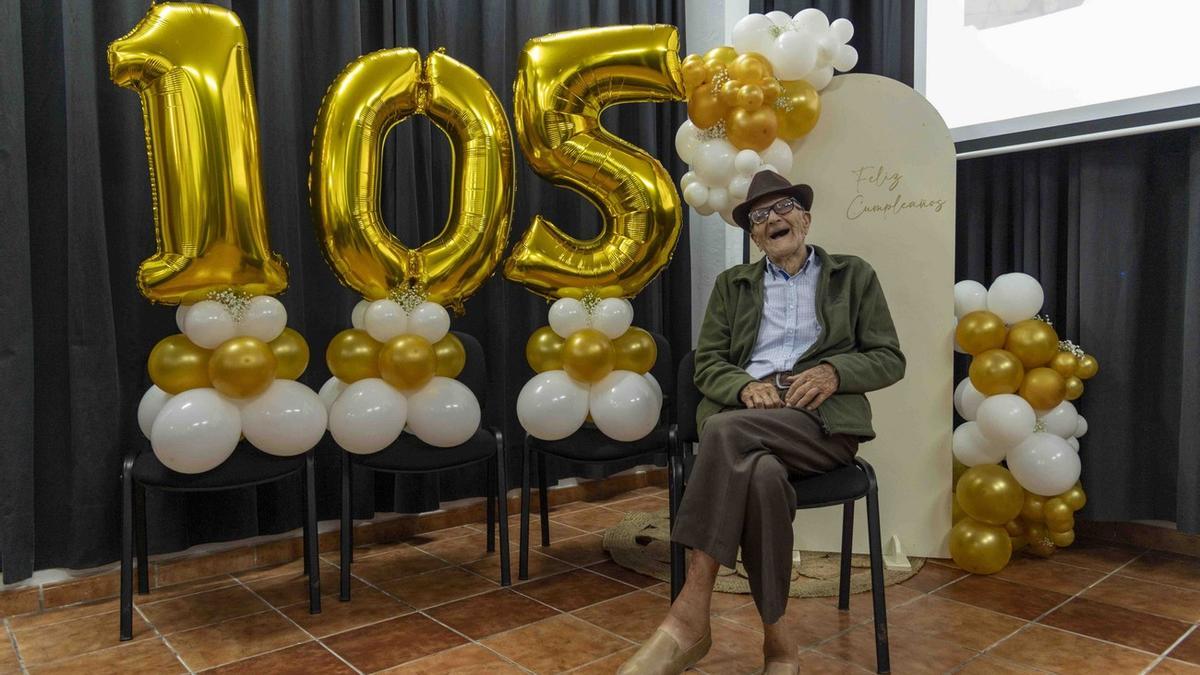 Fallece a los 105 años Antonio González Suárez, el vecino más longevo de Mogán.