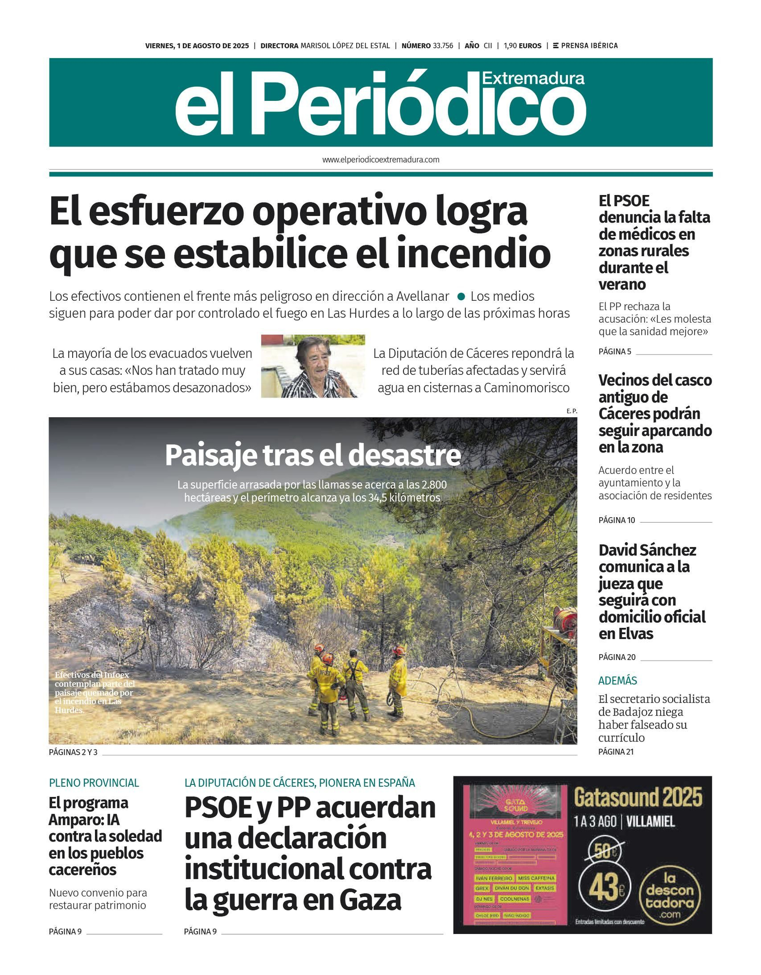 Consulta la portada correspondiente al día 1 de agosto de 2025