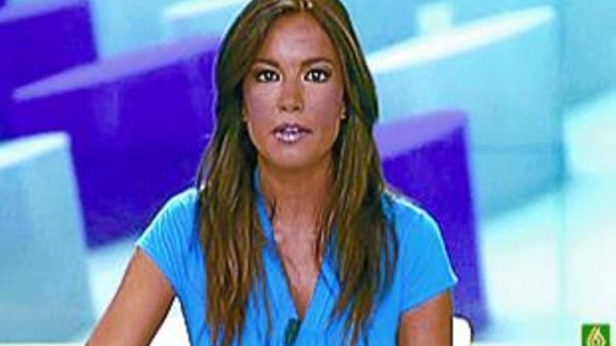 Cristina Saavedra, en 'La Sexta Noticias' del mediodía de ayer.