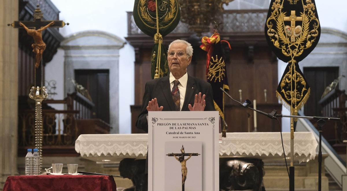 El pregonero de la Semana Santa 2023 José de Armas Déniz.