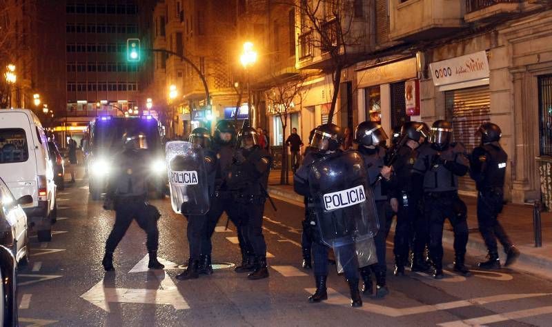 Fotogalería de los incidentes en Zaragoza