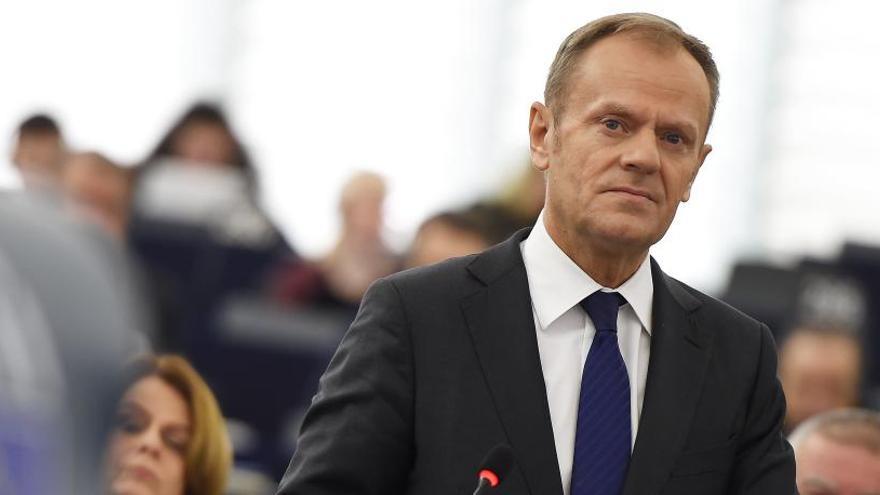 Donald Tusk, en el Parlamento Europeo.