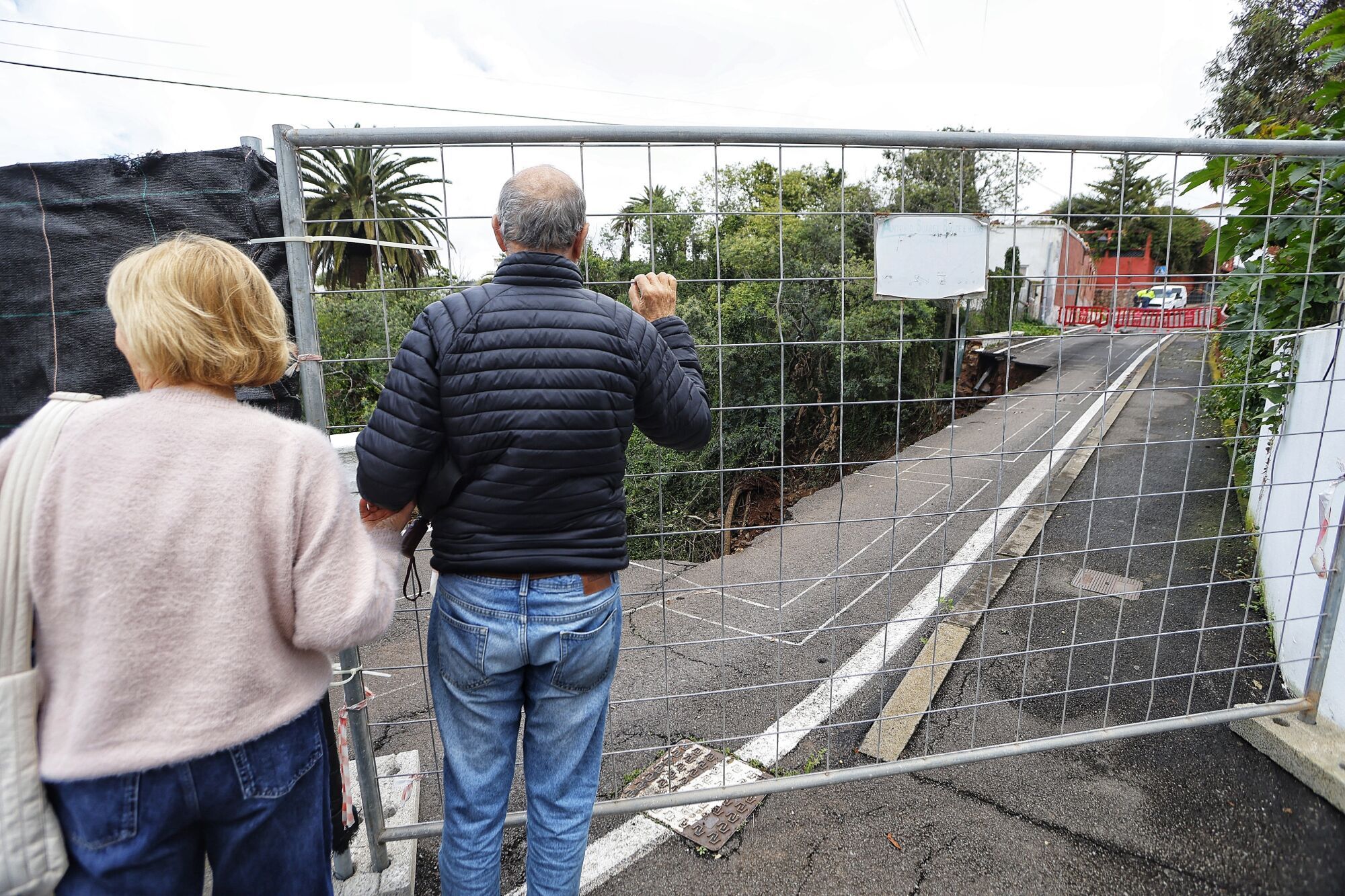 Derrumbe de un puente en Tacoronte