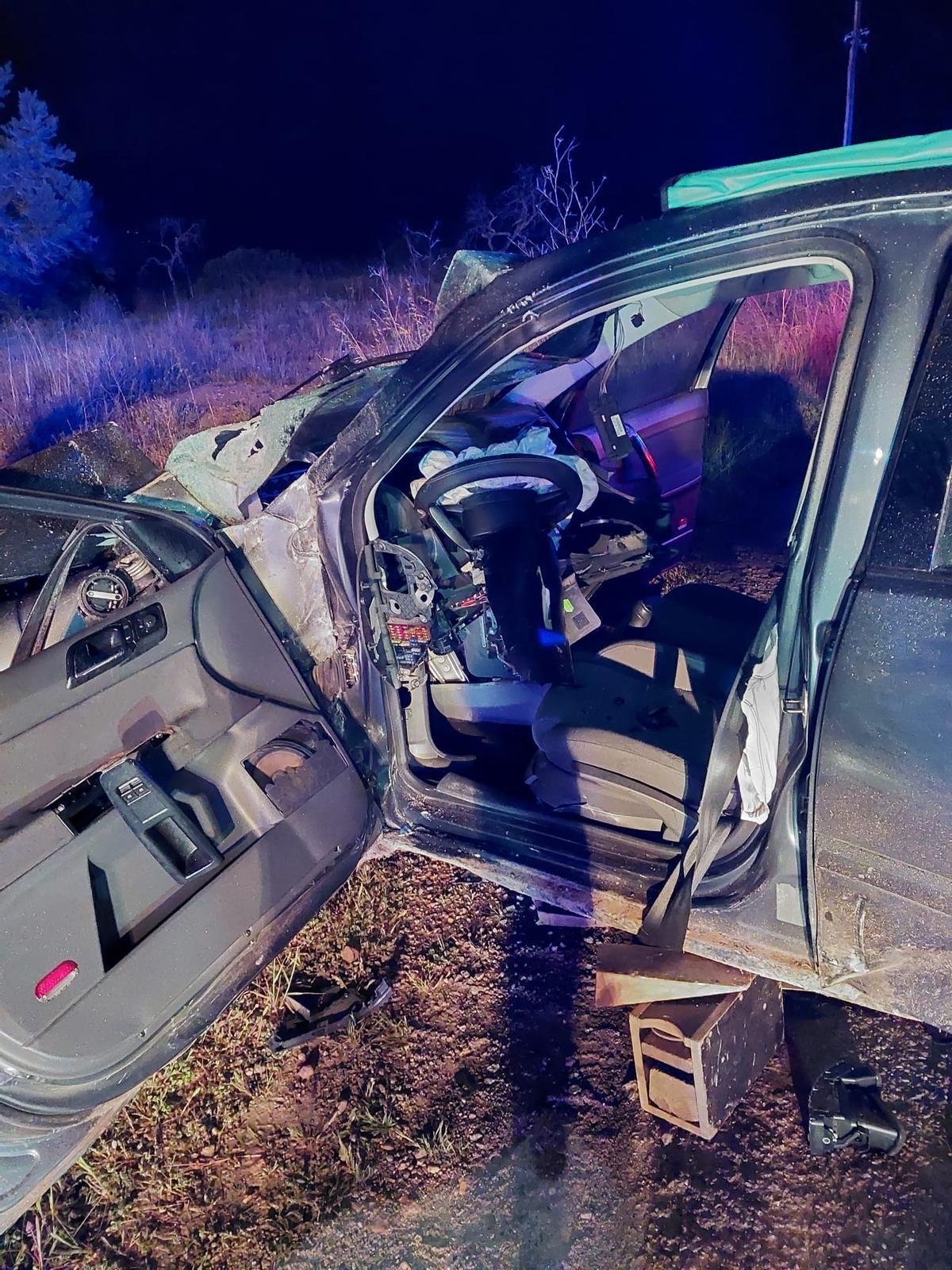 Imagen del coche siniestrado.