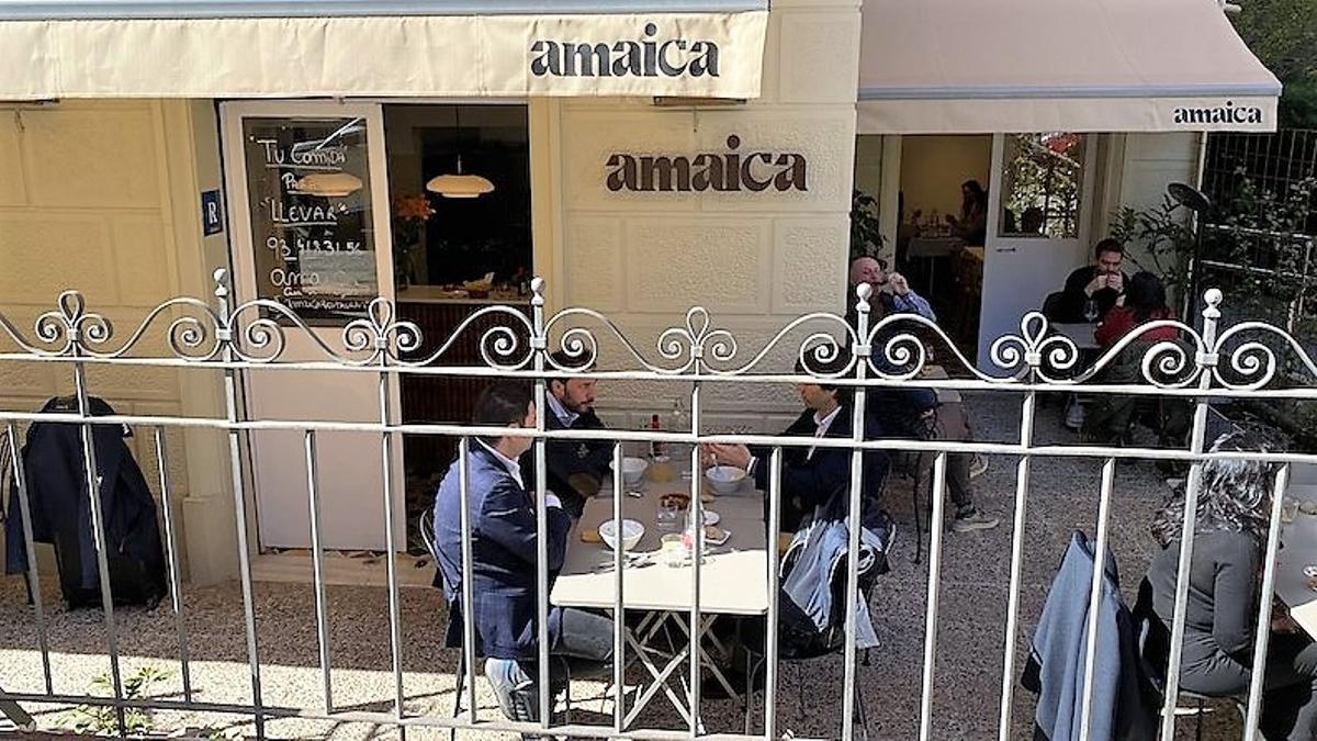 La terraza del restaurante Amaica.