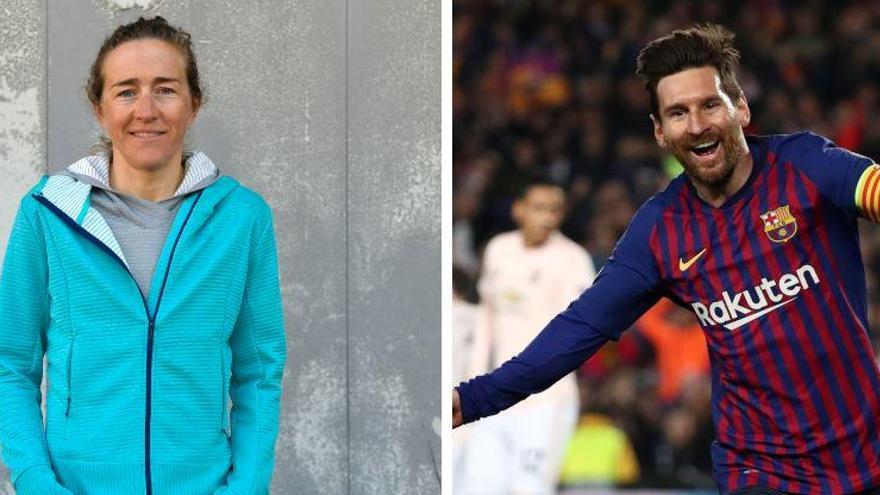 Núria Picas i Leo Messi.