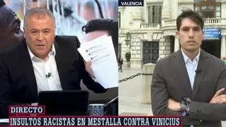 Tensión entre Ferreras y un portavoz del PSOE por los insultos racistas a Vinicius: "Yo no tergiverso nada"
