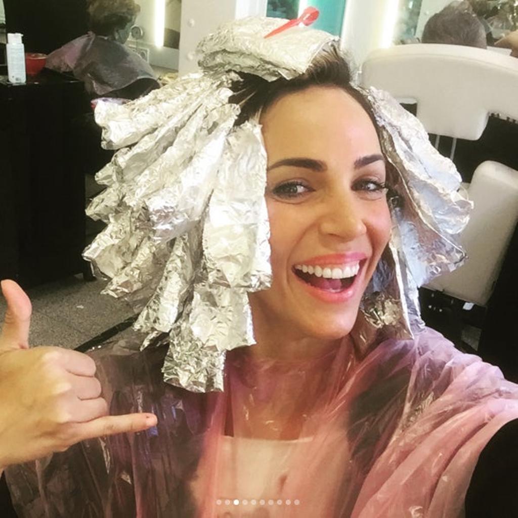 Nerea Garmendia en la peluquería