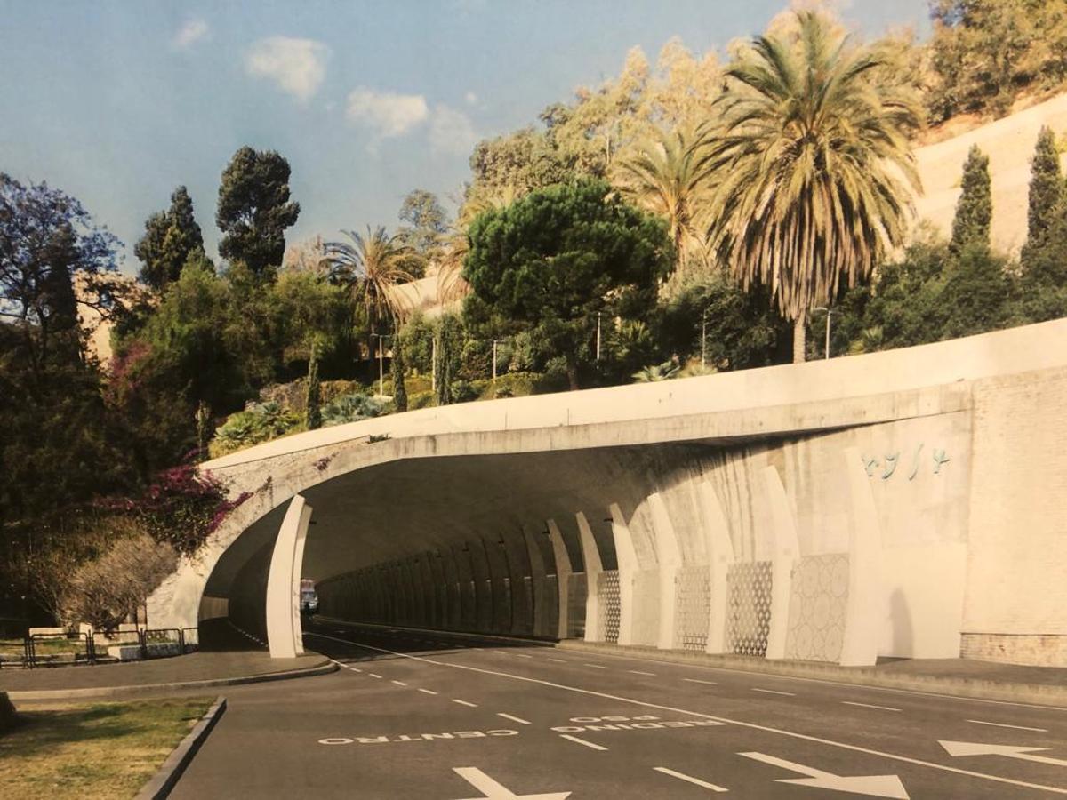 El túnel de la Alcazaba, tras la renovación.