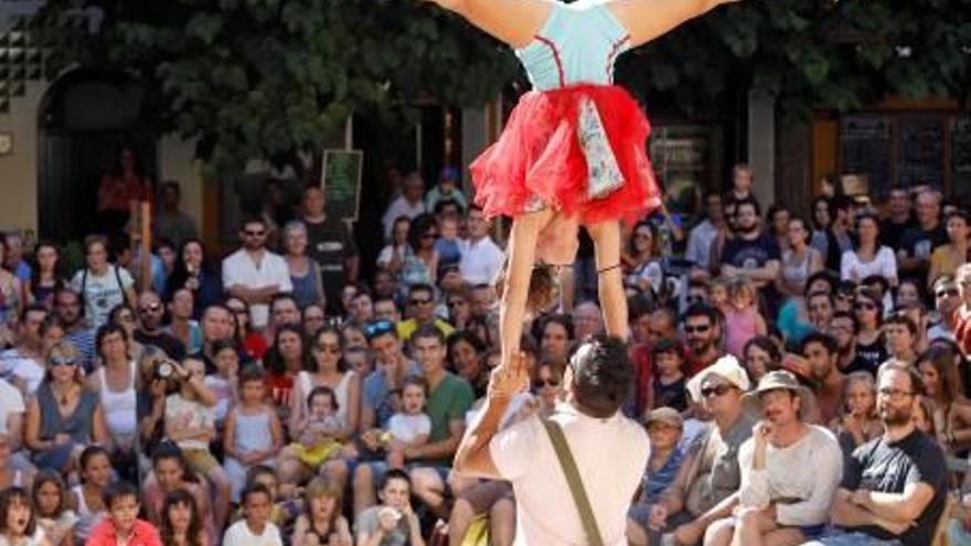 Un dels espectacles que es van poder veure ahir a la Bisbal.