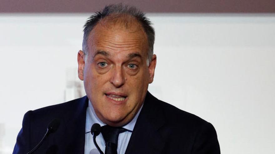 Tebas reitera sus intenciones sobre el Girona-Barcelona en Miami: "Sí se jugará"