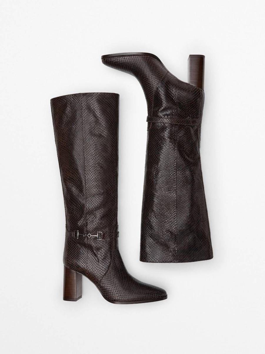 Botas altas de tacón, de Massimo Dutti