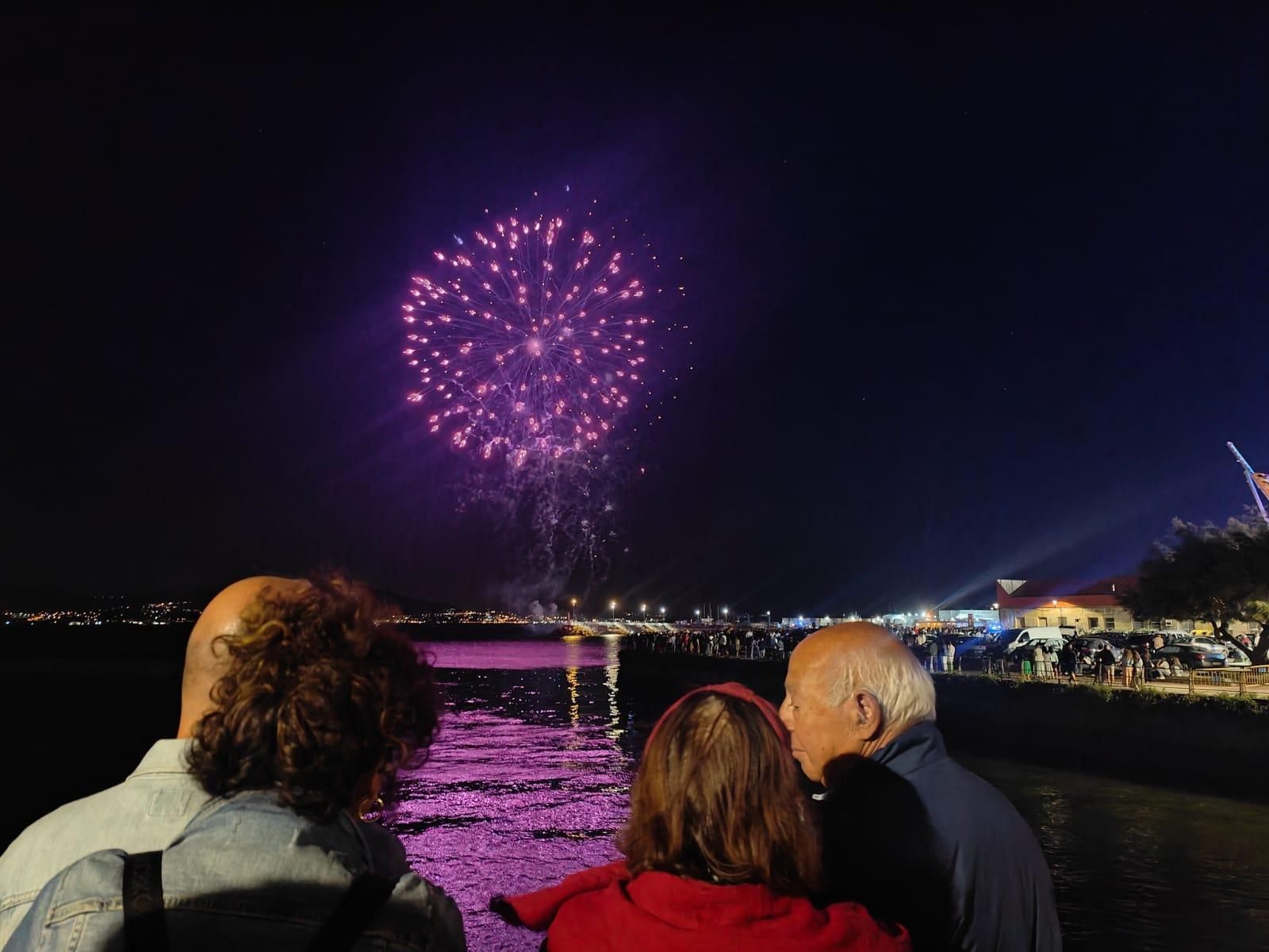 Fuegos de artificio de las fiestas del Cristo de Cangas