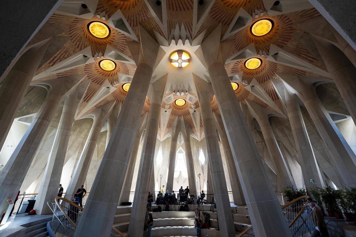Sala Crucero, en el interior de la torre de Jesús de la Sagrada Familia.