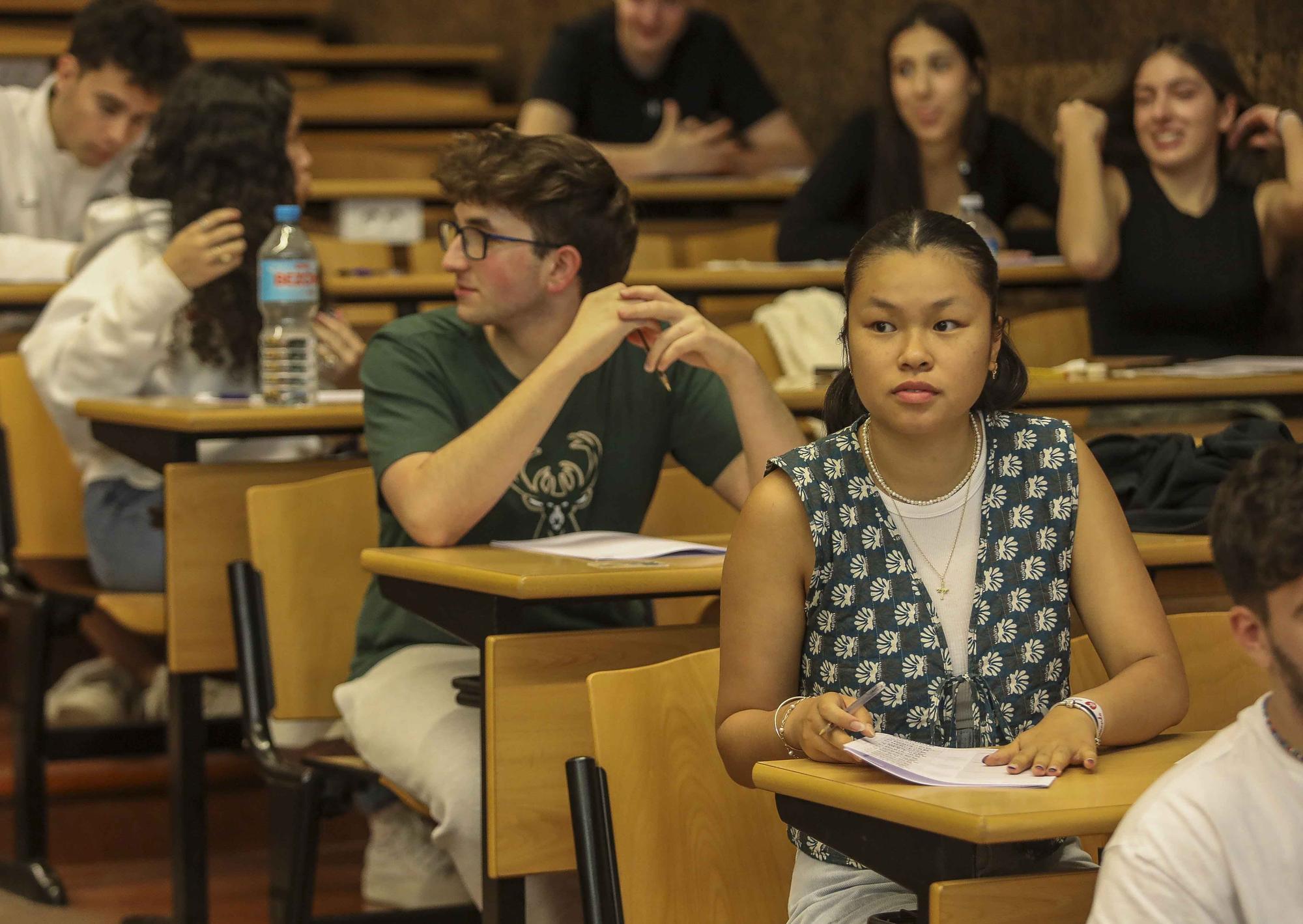 Nervios y repasos de ultima hora en la Selectividad en la UMH de Elche