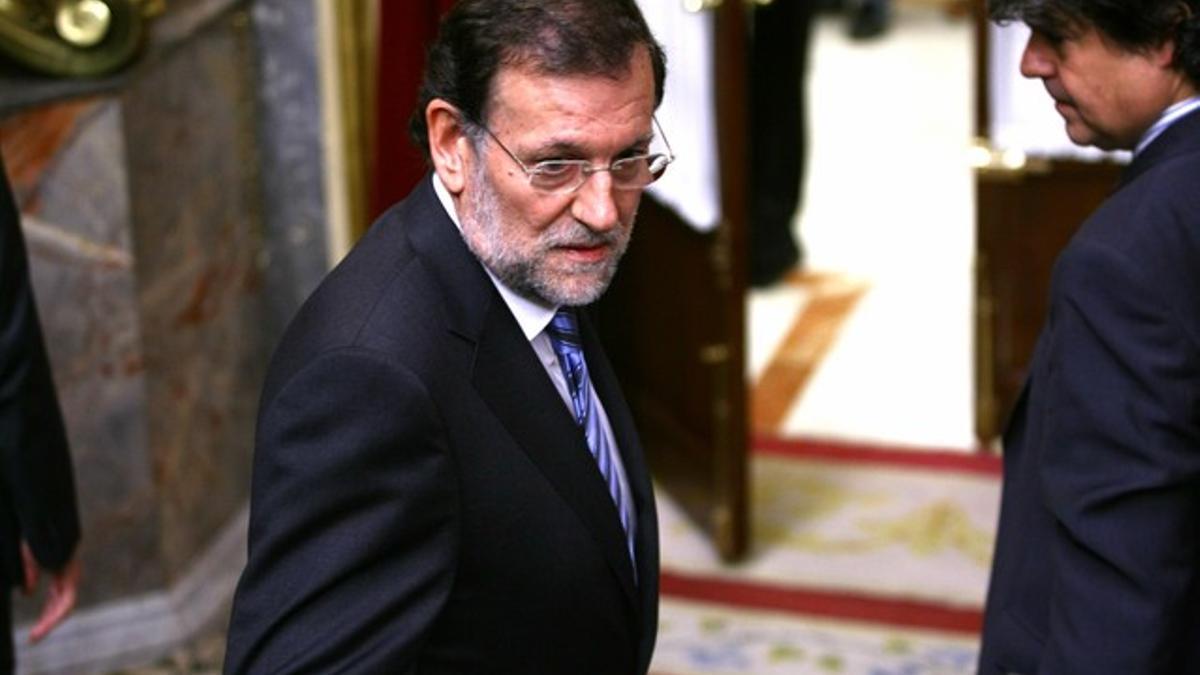 Mariano Rajoy durante la sesión de control del Gobierno