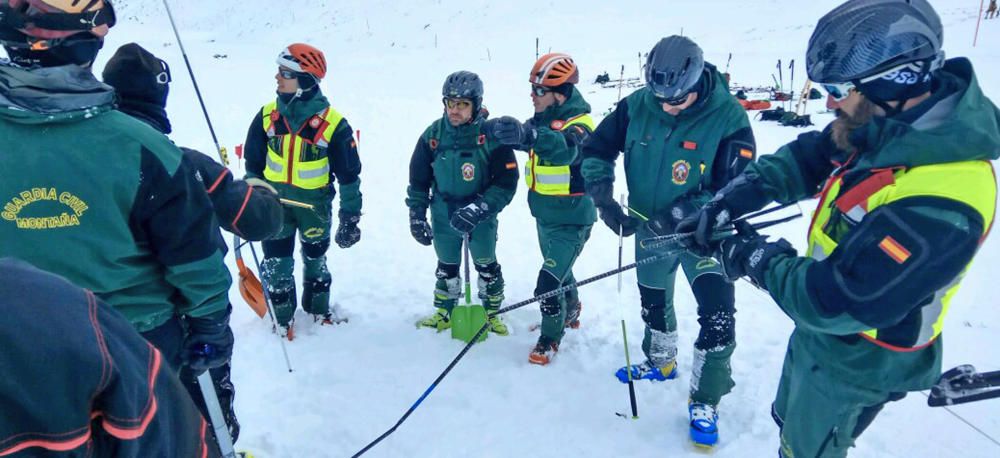 Simulacro de rescate en Pajares