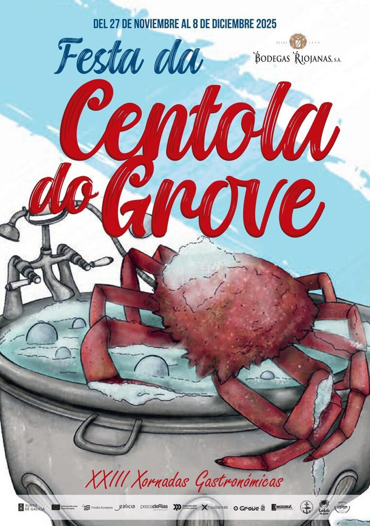 Cartel de la Festa da Centola 2025.