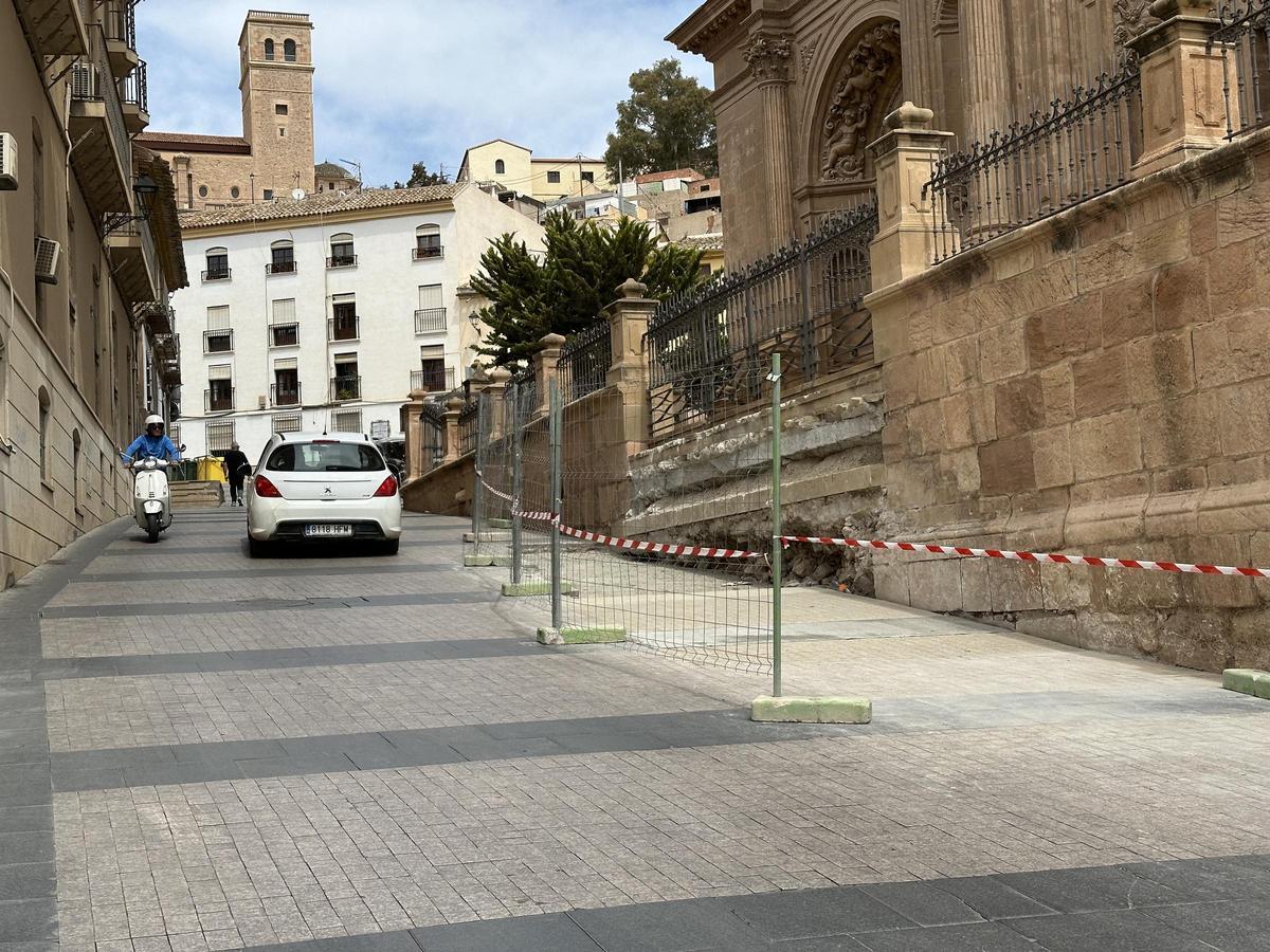 Estado actual de la zona donde se encontraban las escaleras.