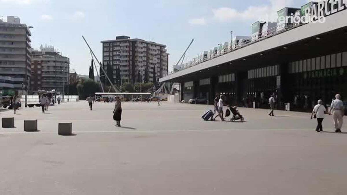 Adif ha incrementado las medidas de seguridad en la estación de Sants.