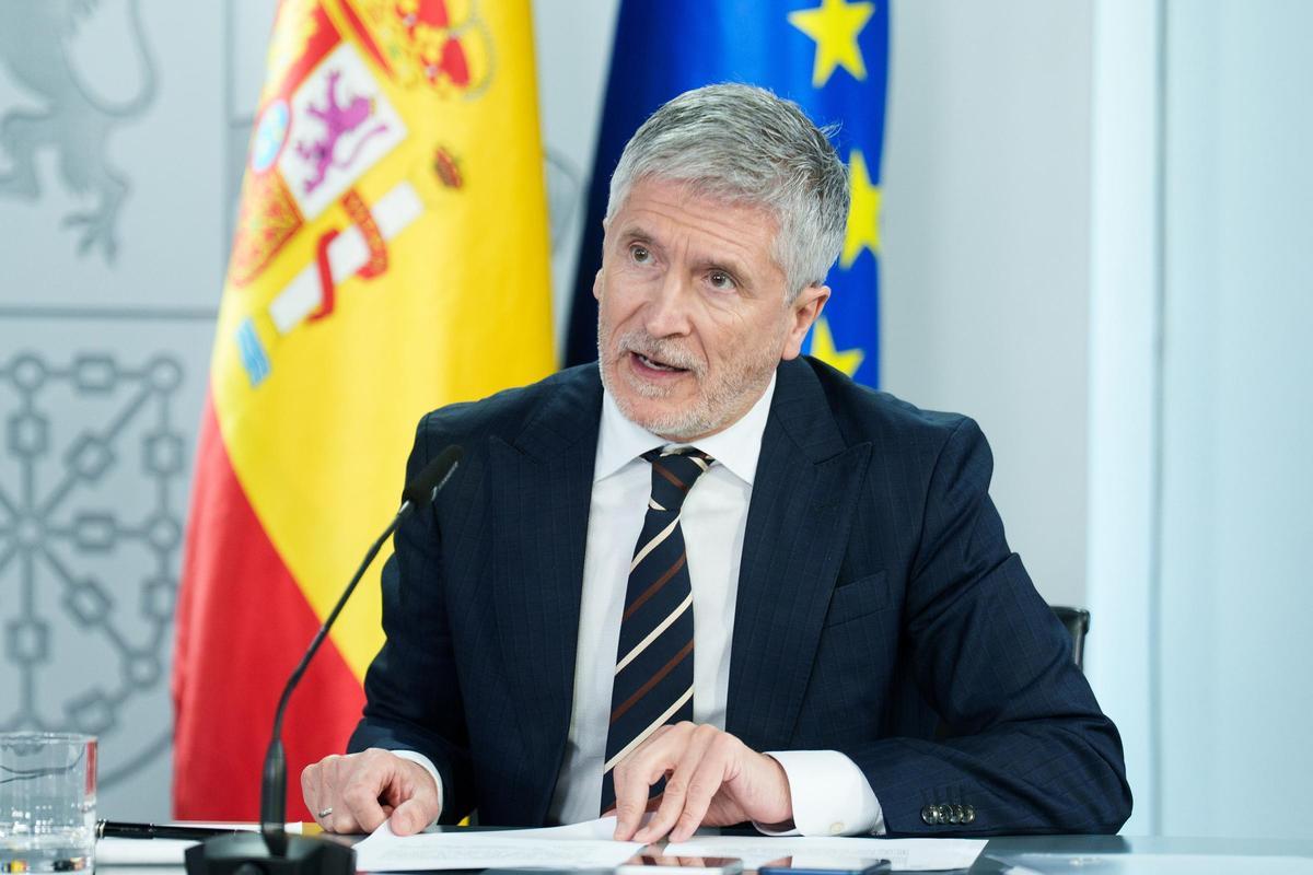 El ministro de Interior, Fernando Grande-Marlaska, durante una rueda de prensa posterior al Consejo de Ministros.