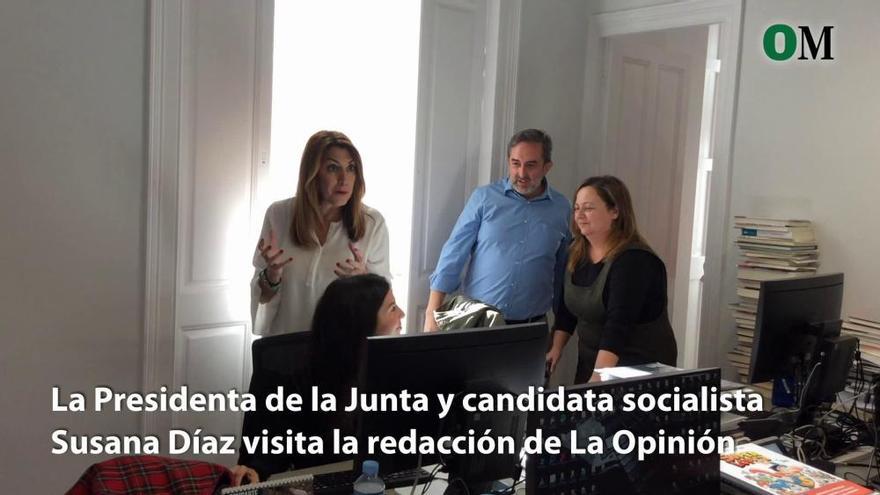 Visita de Susana Díaz a La Opinión de Málaga