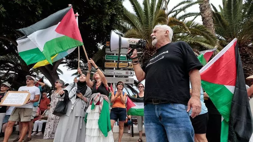 Concentración propalestina en Puerto de la Cruz