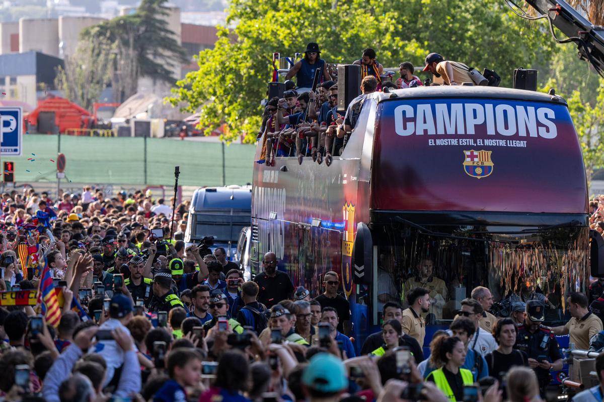  La rúa del Barça por las calles de Barcelona 
