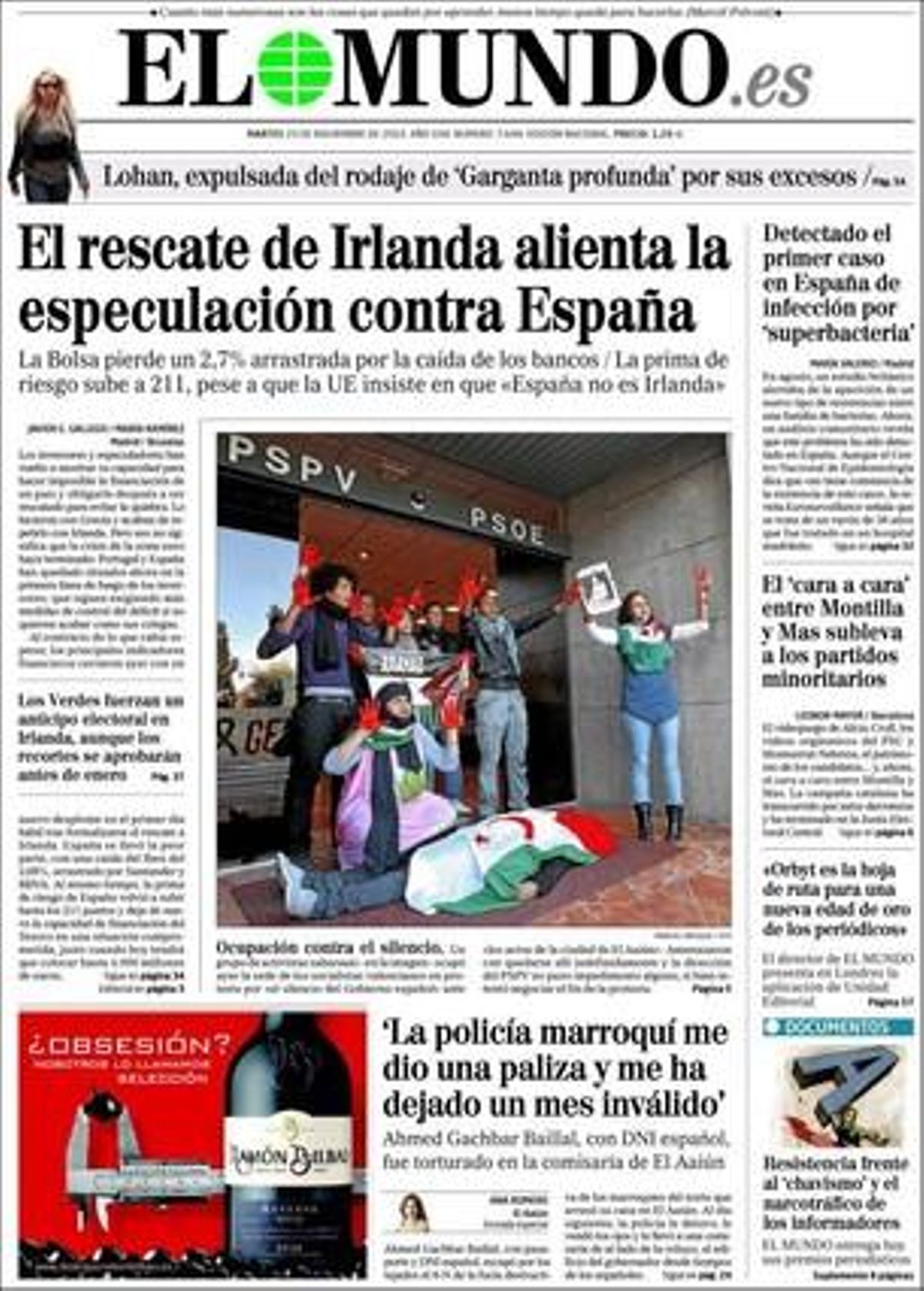 ’El Mundo’ destaca a les pàgines interiors que el governador del Banc d’Espanya, Miguel Ángel Fernández Ordóñez, exigeix a la banca un report setmanal de liquiditat.