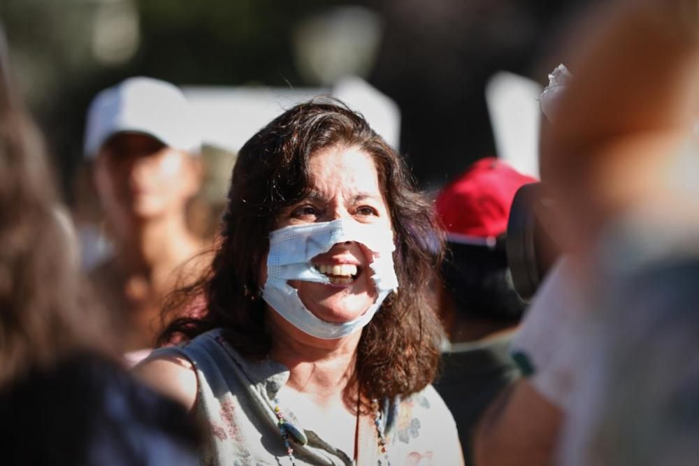 Concentració a Madrid contra les mascaretes