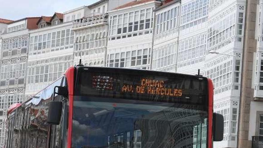 Un autobús urbano recorre La Marina.