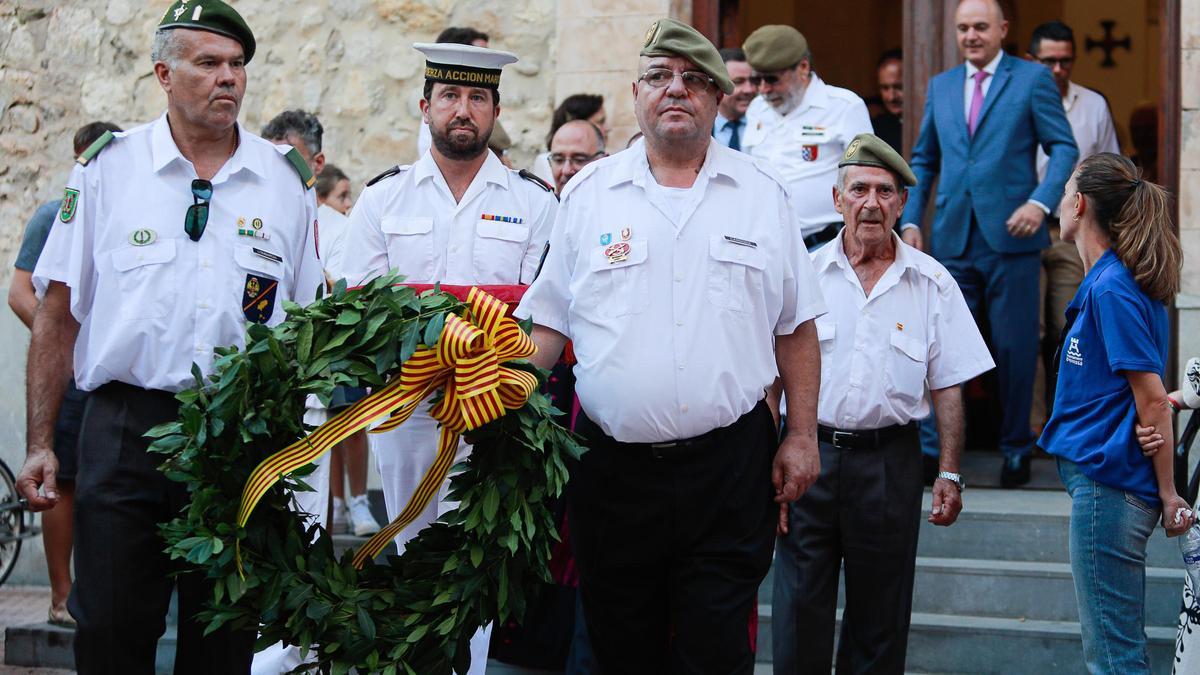 Miembros de la Asociación de Militares Veteranos de Ibiza y Formentera participaron en la procesión.