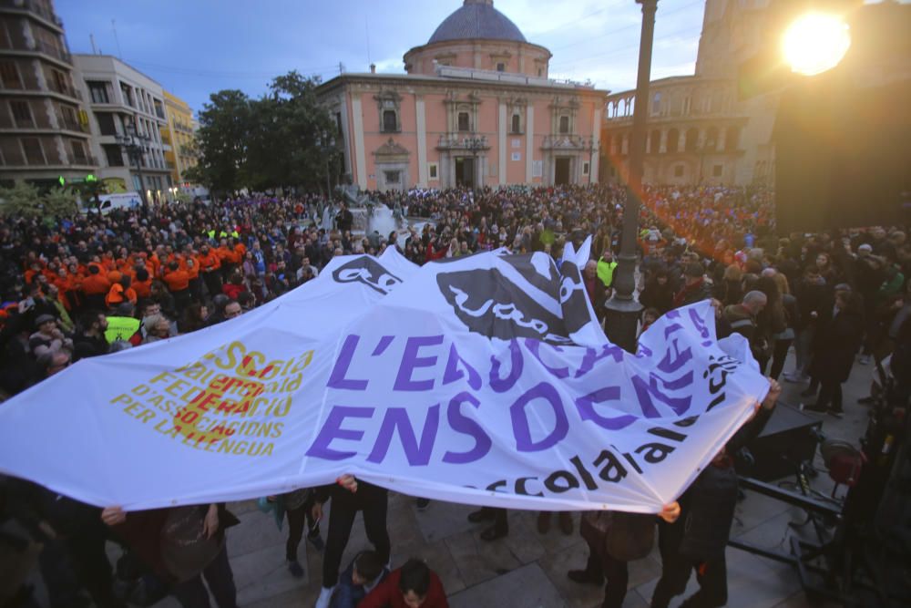 Concentración de Escola Valenciana en València