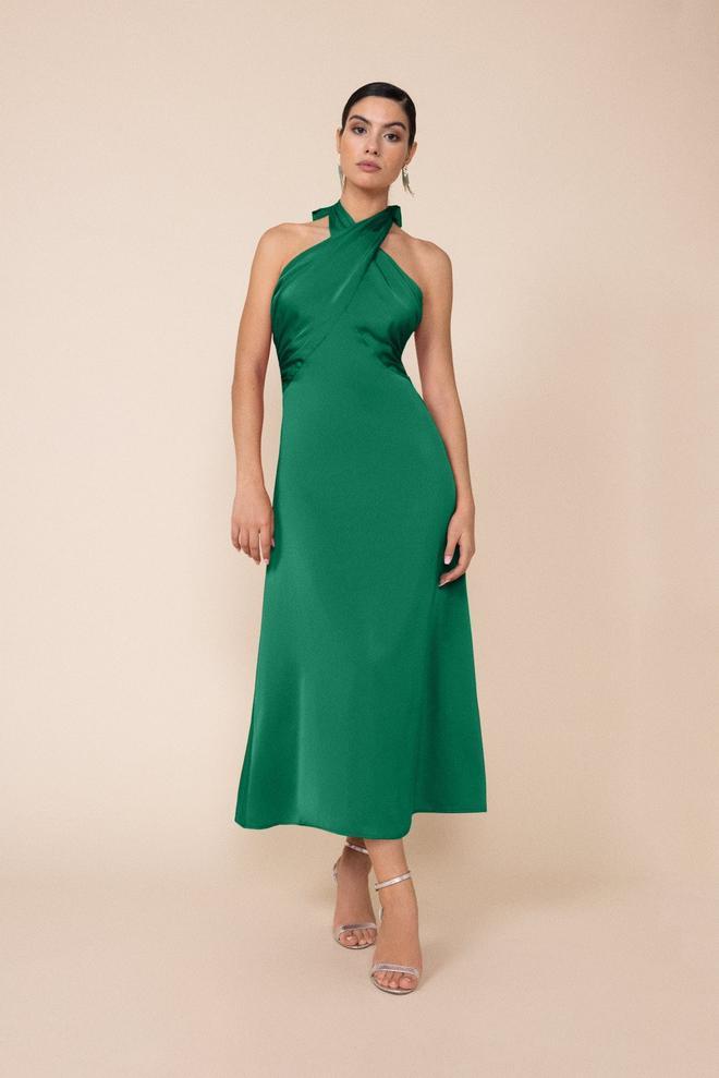 Vestido halter verde de Bruna