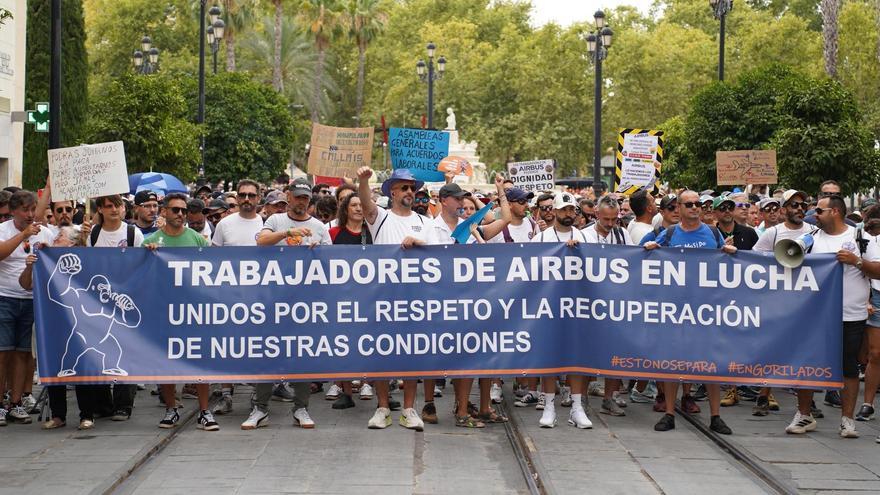 VÍDEO | Manifestación de Airbus, Francisco, trabajador desde 2009: "Estamos cansados de las imposiciones, de la falta de respeto constante y del maltrato sistemático a la plantilla"
