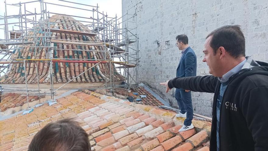 Peñíscola repara por seguridad la cúpula de la iglesia de su patrona