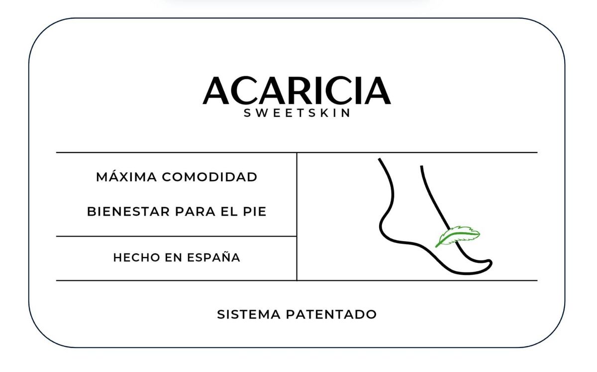 El sistema ACARICIA se basa en un método innovador en el que el material del corte del calzado se pliega sobre sí mismo.