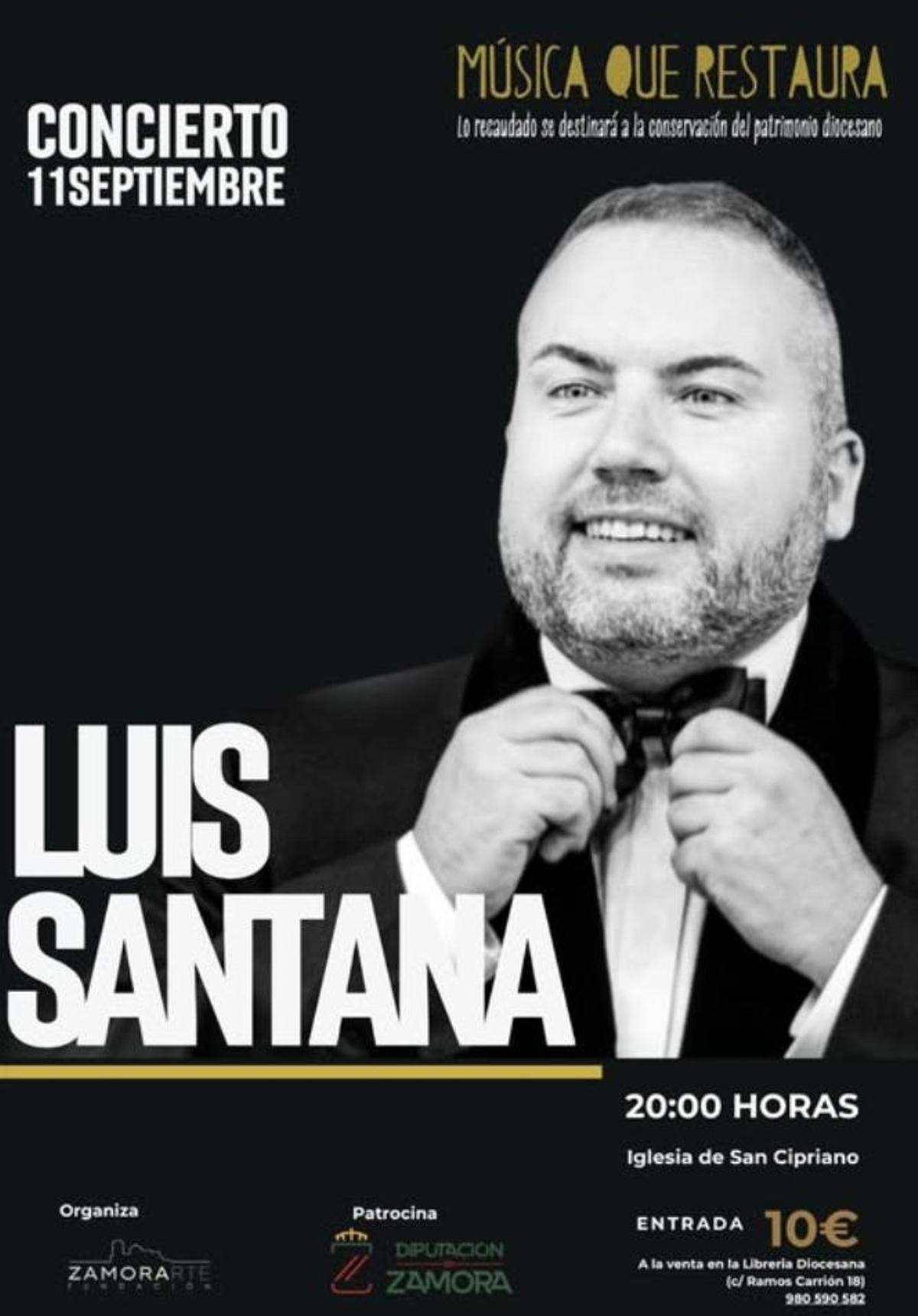 Luis Santana ofrecerá un concierto solidario en la iglesia de San Cipriano.