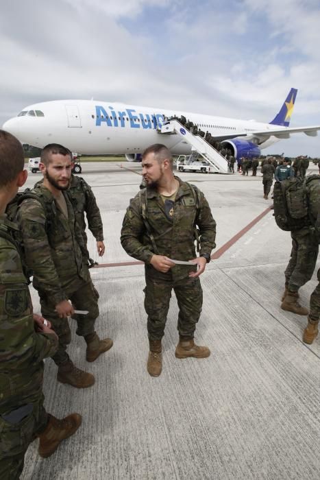 Salida de militares asturianos para Polonia