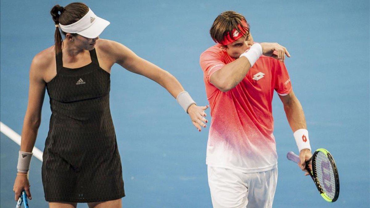 Ferrer y Muguruza cayeron en el dobles mixto