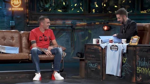 Iago Aspas y David Broncano, durante la entrevista. // M+