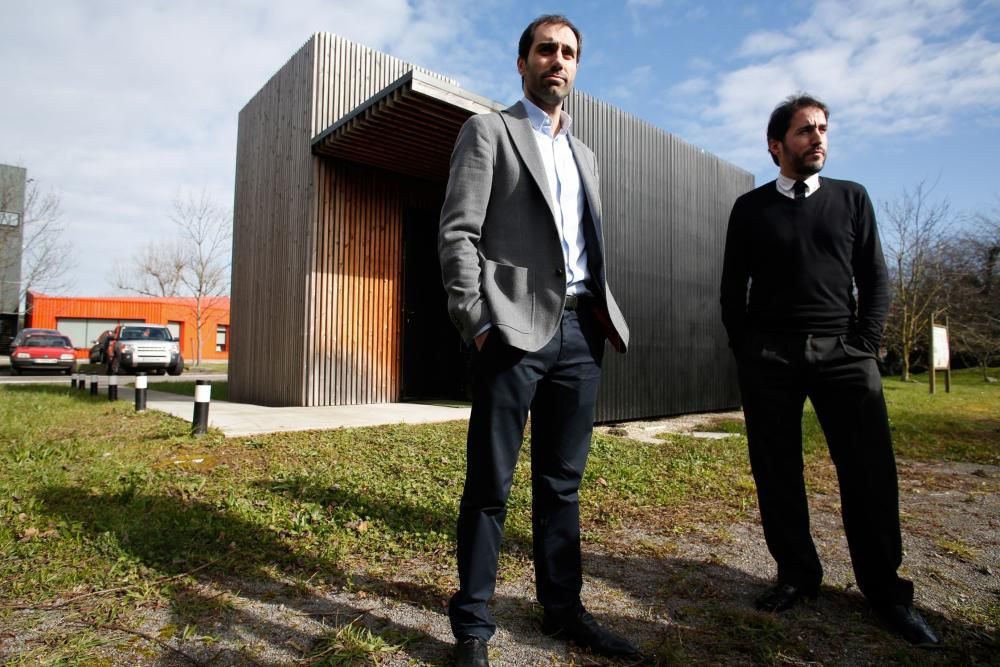 El prototipo de casa de acero que exhibe Arcelor en Avilés.